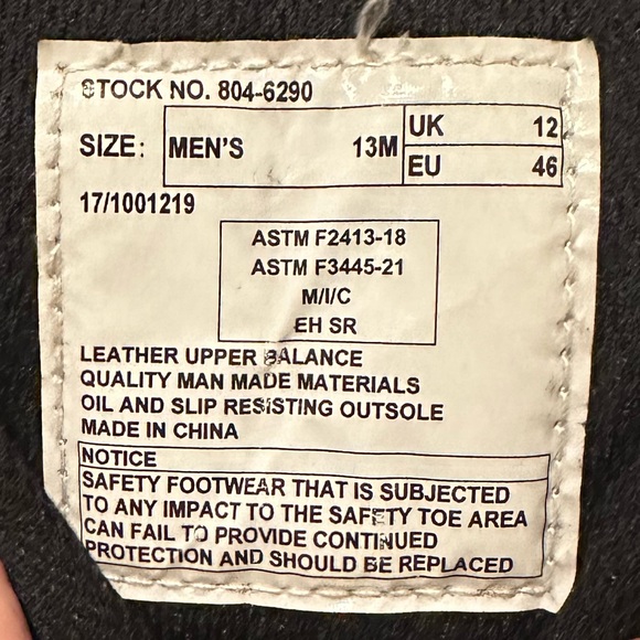 Thorogood Crosstrex Boots Men 13 Black Zipper Composite Toe Waterproof 6 Inch - Picture 6 of 13